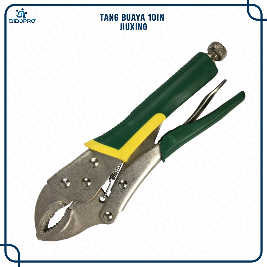 Blitz Tang Buaya Jepit Chrome Bengkok 10 Inch Locking Plier Gagang Karet Handel