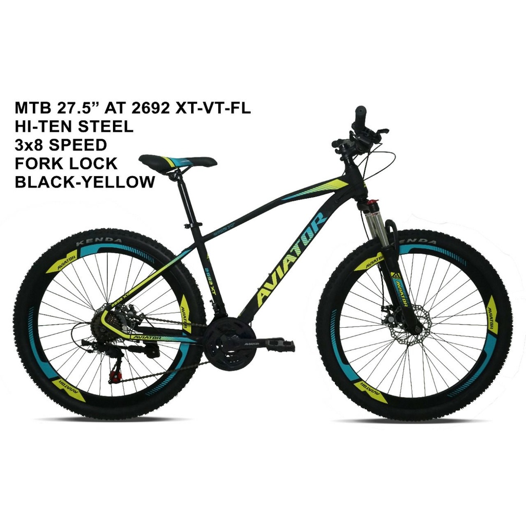 SEPEDA GUNUNG 27,5 Inch MTB AVIATOR 2692 XT-VT-FL 24 Speed