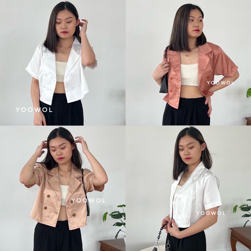 Whitney Outer/ Outer Satin Crop