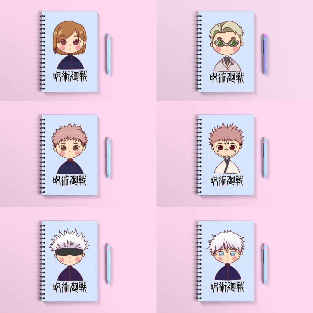 

JUJUTSU KAISEN NOTEBOOK SPIRAL ANIME A5/ JJK / ANIME MERCH / JUJUTSU / JOURNAL / JURNAL SOFT COVER