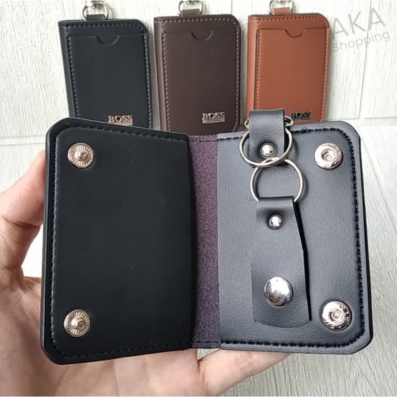 [HG BOSS03] Elegan Dompet STNK Gantungan Kunci Mobil Motor