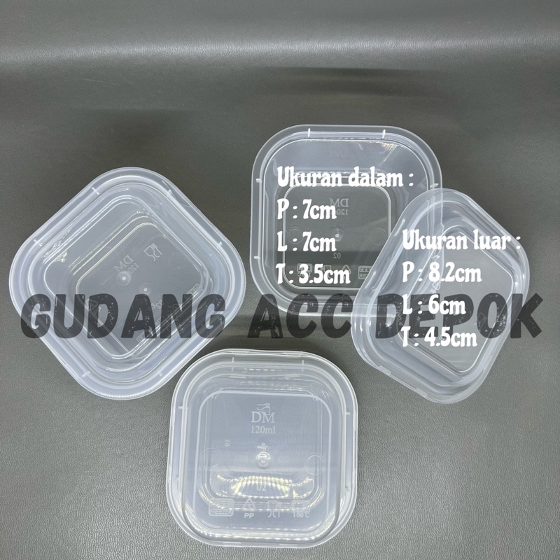 THINWALL DM 120ML dan DM 150ML SQ / KOTAK MAKAN DM 120 ML dan DM 150 ML SQUARE ISI 25 PCS