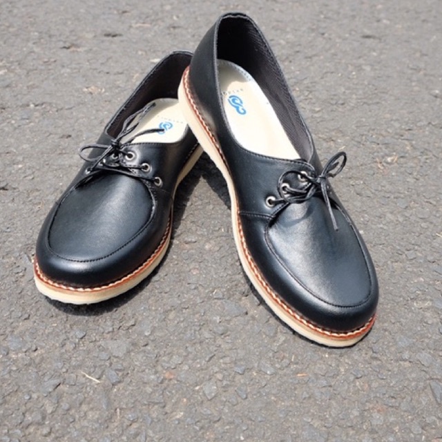 [SIAP KIRIM] BRShoes30 Hitam Sepatu Kerja Casual Flat Wanita