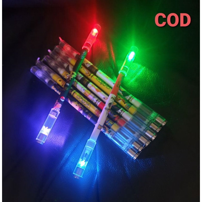 SPINNING PEN POKÉMON LED / PEN PUTAR / PEN AJAIB / PEN ANTI STRESS / PEN BALANCE BISA PILIH WARNA