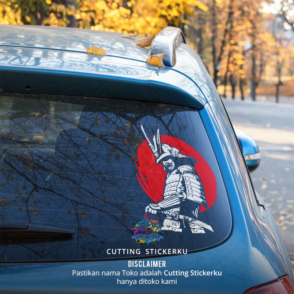 Cutting Stiker Samurai Katana Variasi Motor Mobil Sticker Timbul Keren Nyala Dasbor Spakbor Visor Body Kaca Helm Laptop Hologram Reflective Tahan Air Bodi Samping Nama Scoopy Vario Beat NMAX PCX Vespa Aesthetic Pickup Anime Windshield Kustom Modif