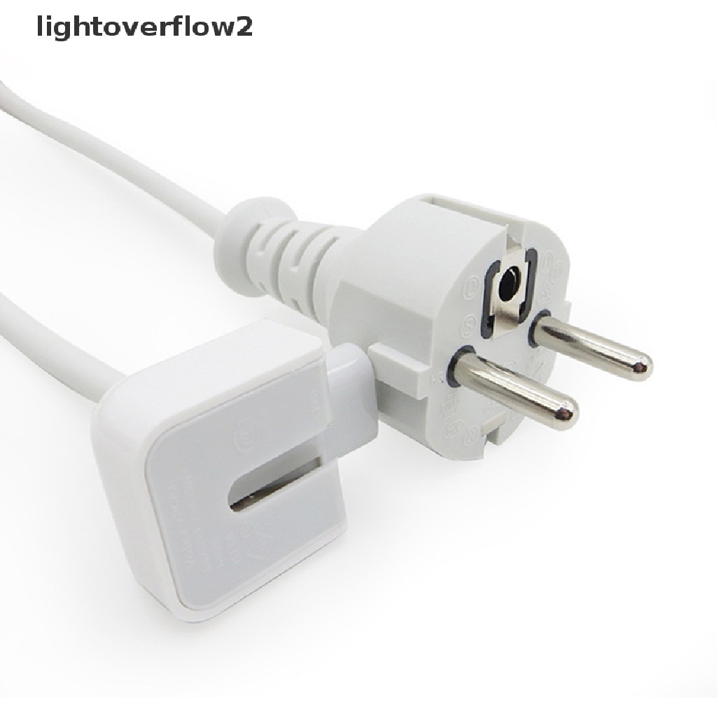 (lightoverflow2) 1pc Kabel Extension Power Adapter AC 1.8M Plug EU Untuk MacBook Pro Laptop (ID)