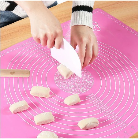 Alas Adonan Tepung 35 x 45 cm Tatakan bahan silikon silicon Kitchen Applicants Pink Blue Biru Green Hijau High Quality Super Bagus Bahan baik mudah digunakan peralatan perlengkapan dapur cantik grosir termurah little miss sunshine malang