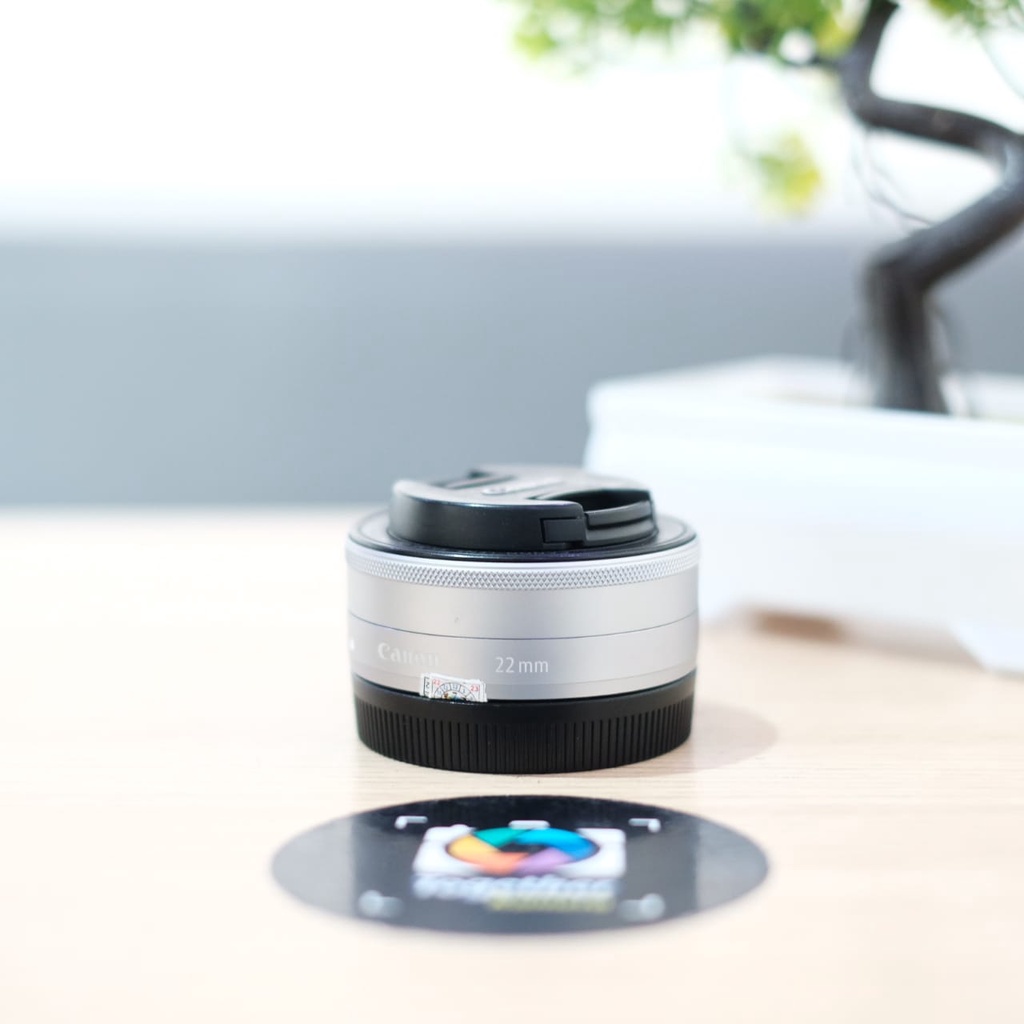 Lensa Fix Mirolles Canon Fix Efm 22mm F2 STM For Canon Eos M M2 M3 M5 M6 M50 Dll