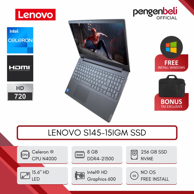 LAPTOP TERBARU DAN STYLIST - [CELERON N4000 / 8GB RAM / SSD 256GB / INTEL HD GRAPHICS / LAYAR LEBAR 