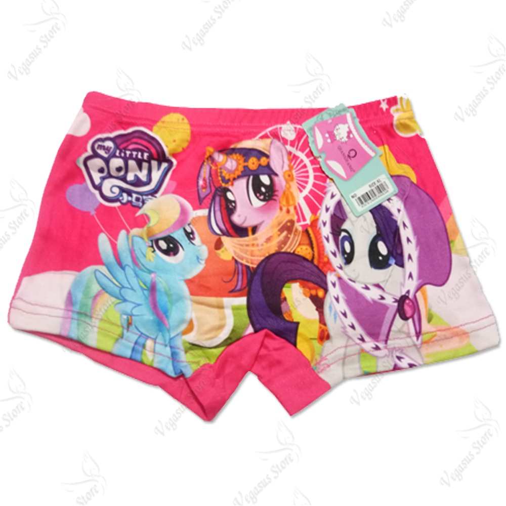 PROMO 3 Pcs CELANA DALAM BOXER ANAK PEREMPUAN BAHAN HALUS / FASHION ANAK PEREMPUAN / PAKAIAN DALAM KARTUN / CELANA DALAM MOTIF FROZEN MOTIF KUDA PONY MOTIF RANDOM-Vegasus Store (COD)