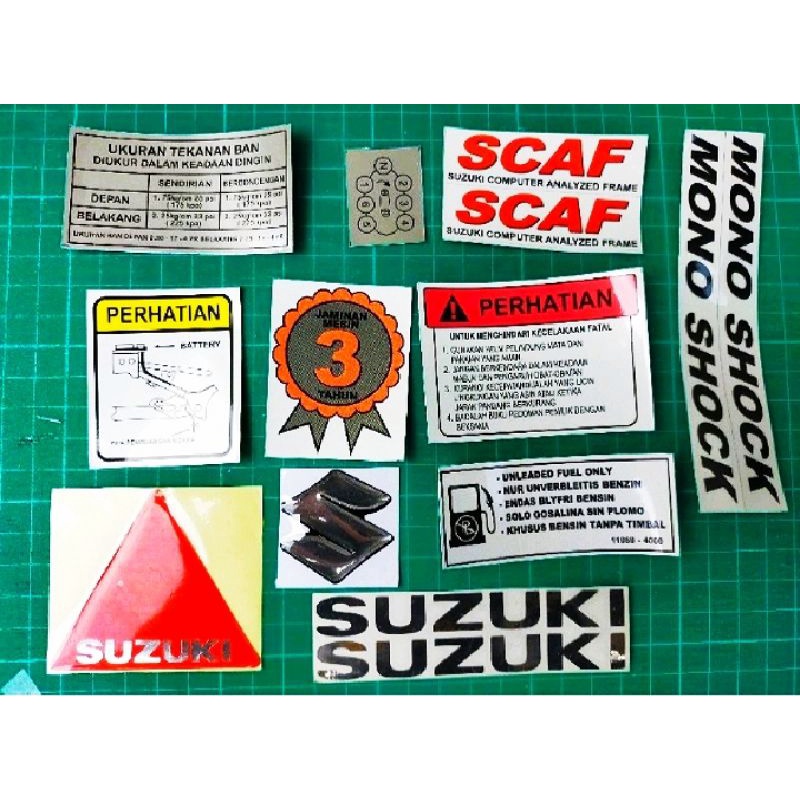 stiker rangka satria hiu / sticker rangka satria agresif / stiker set notifikasi satria