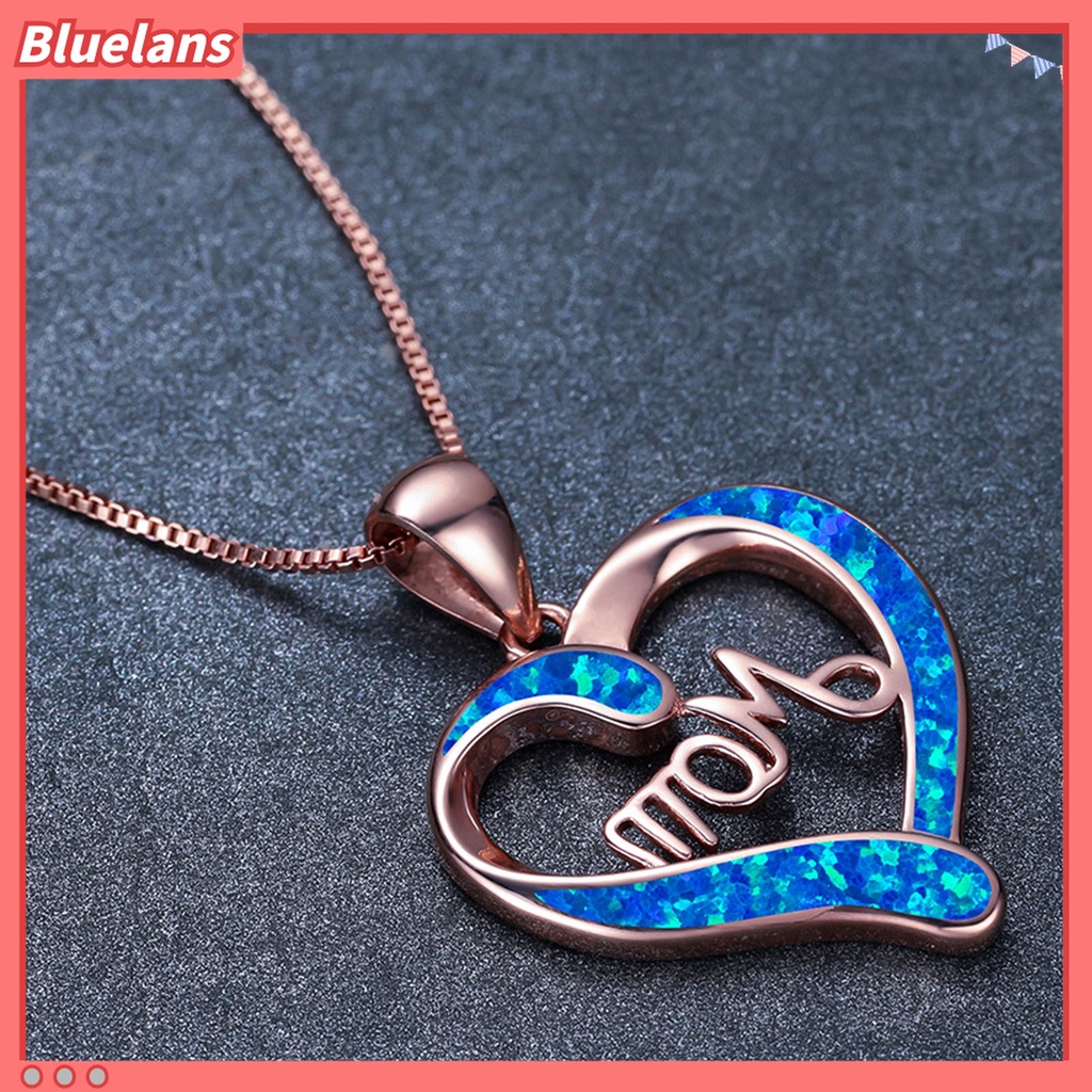 Kalung Dengan Liontin Bentuk Hati Model Hollow Out Untuk Hari Ibu