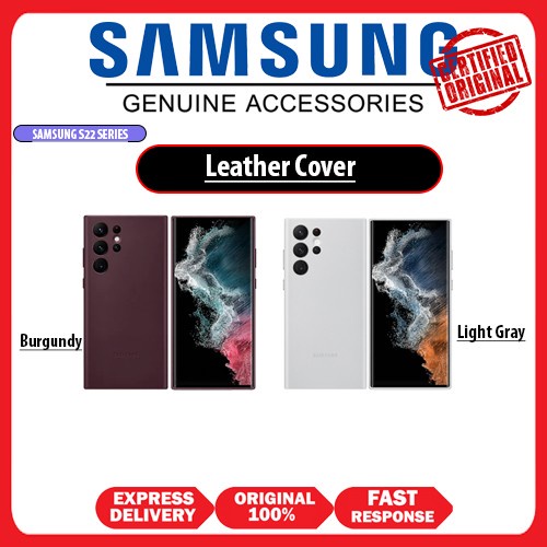 Original Case Samsung S22 ULTRA PLUS ORIGINAL LEATHER COVER - S22 Ultra, Burgundy
