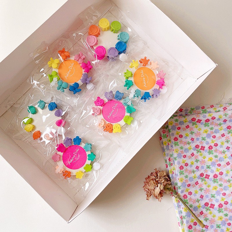 (isi 10pcs) Set Jepitan rambut  warna warni | Pita Rambut | bayi anak bunga import perempuan aksesoris catalog WGEP PD
