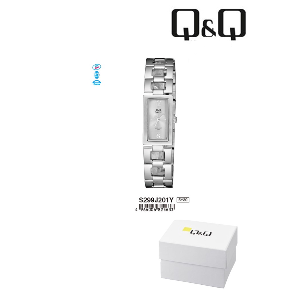 Sale Jam Tangan Wanita Stylist Casual Business Rantai Superior 100% Stainless Steel Ori Q&amp;Q S299 Series