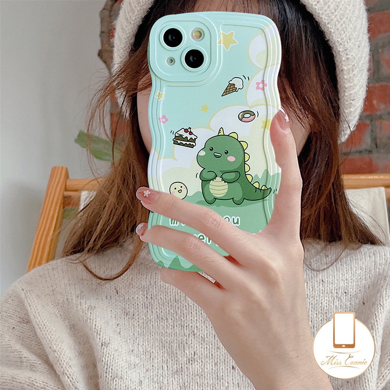 Soft Case TPU Motif Dinosaurus Untuk iPhone 7Plus 8Plus XR 6 6s 7 8 Plus 11 12 13 14 Pro MAX 14 Plus X XS MAX SE 2020