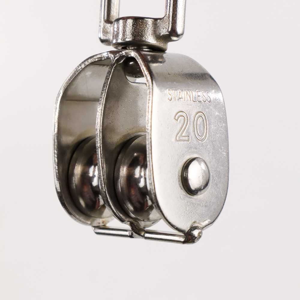 TD - PKK ASOL Katrol Kerekan Mini Swivel Pulley Stainless Steel Double Wheel