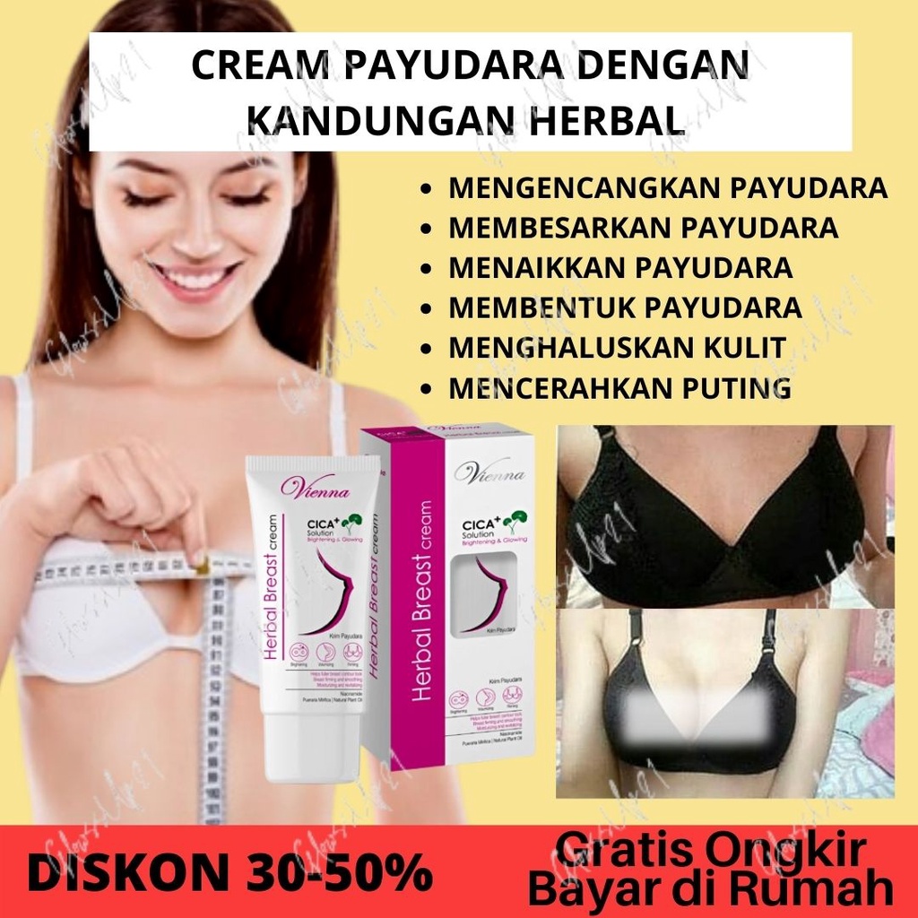 PEMBESAR PAYUDARA CREAM PENGENCANG PAYUDARA - VIENNA HERBAL BREAST ORIGINAL  BPOM