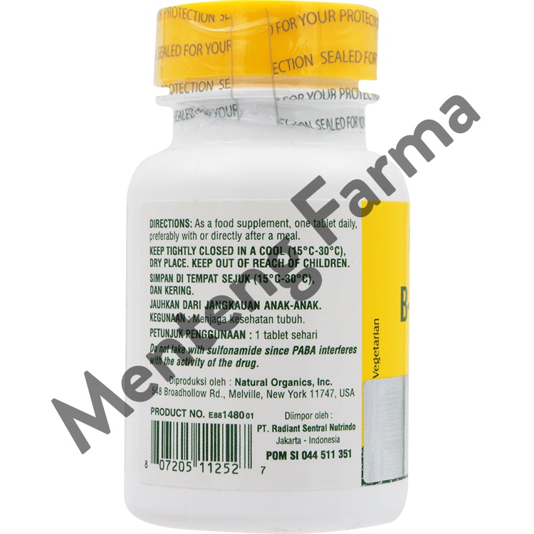 Natures Plus B Complex 60 Tablet - Vitamin Anti Stress dan Saraf