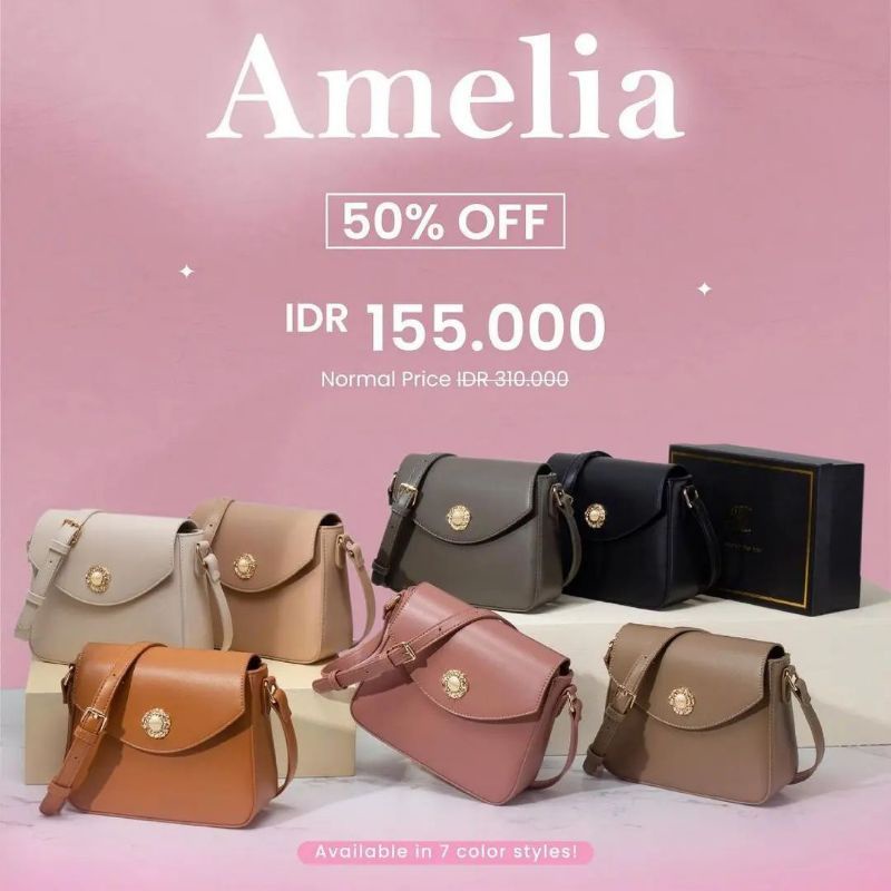 Amelia Bag Jims Honey Tas Slempang Wanita Murah Lucu Original 100% Free Box