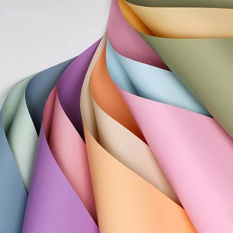 

[20 Lembar] Flower wrapping paper Two Tone Color / 2 side color / bolak balik warna / cellophane / kertas pembungkus buket