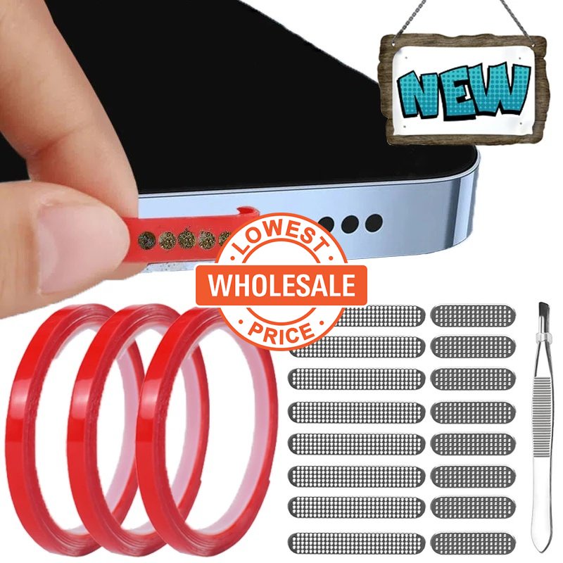 [Grosir] Receiver Pembersih Artefak Debu Net Stiker Universal Ponsel Lubang Penghilang Debu Lem Kit Speaker Telepon Grid Cover