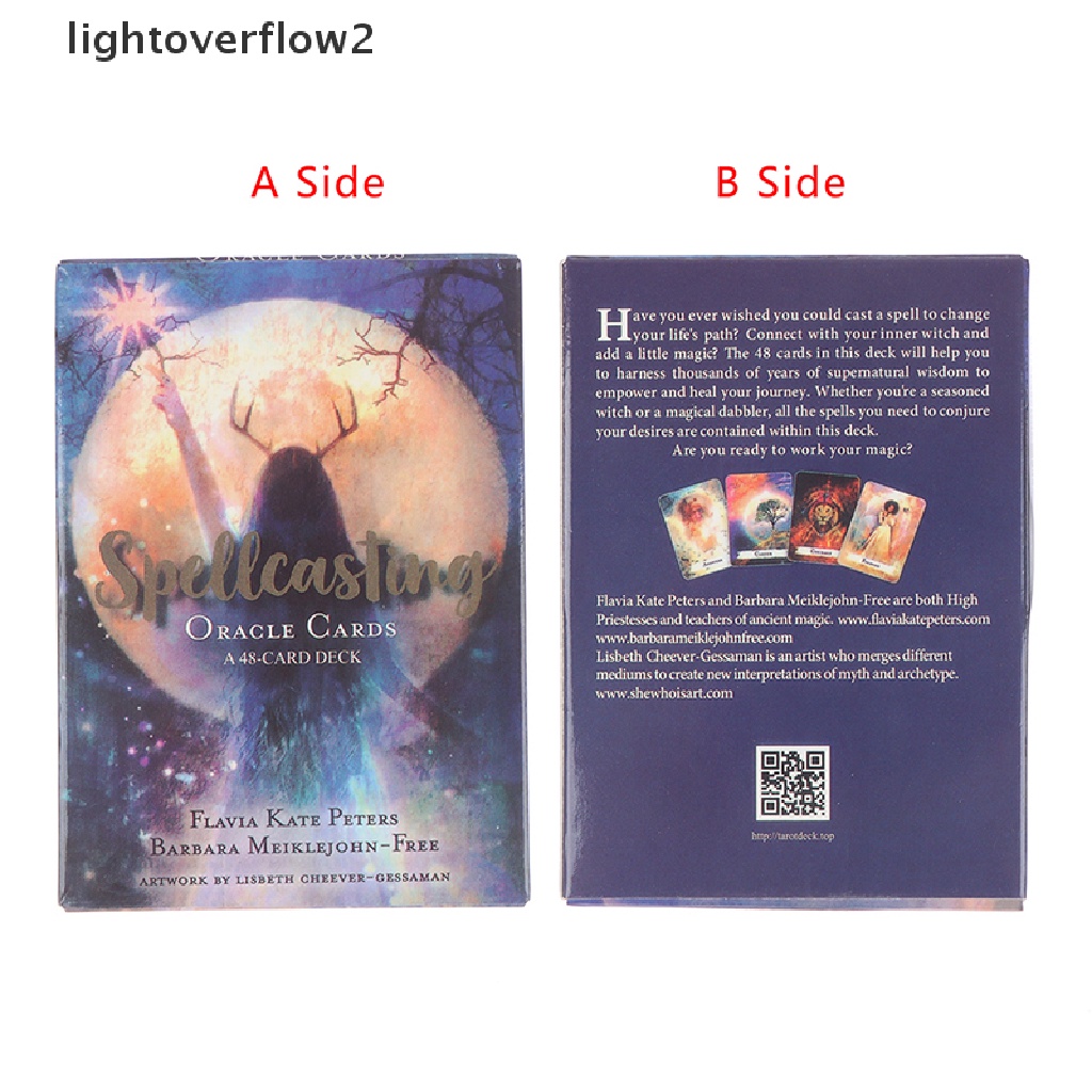 (lightoverflow2) 48pcs Kartu Tarot Ramalan Untuk Pesta