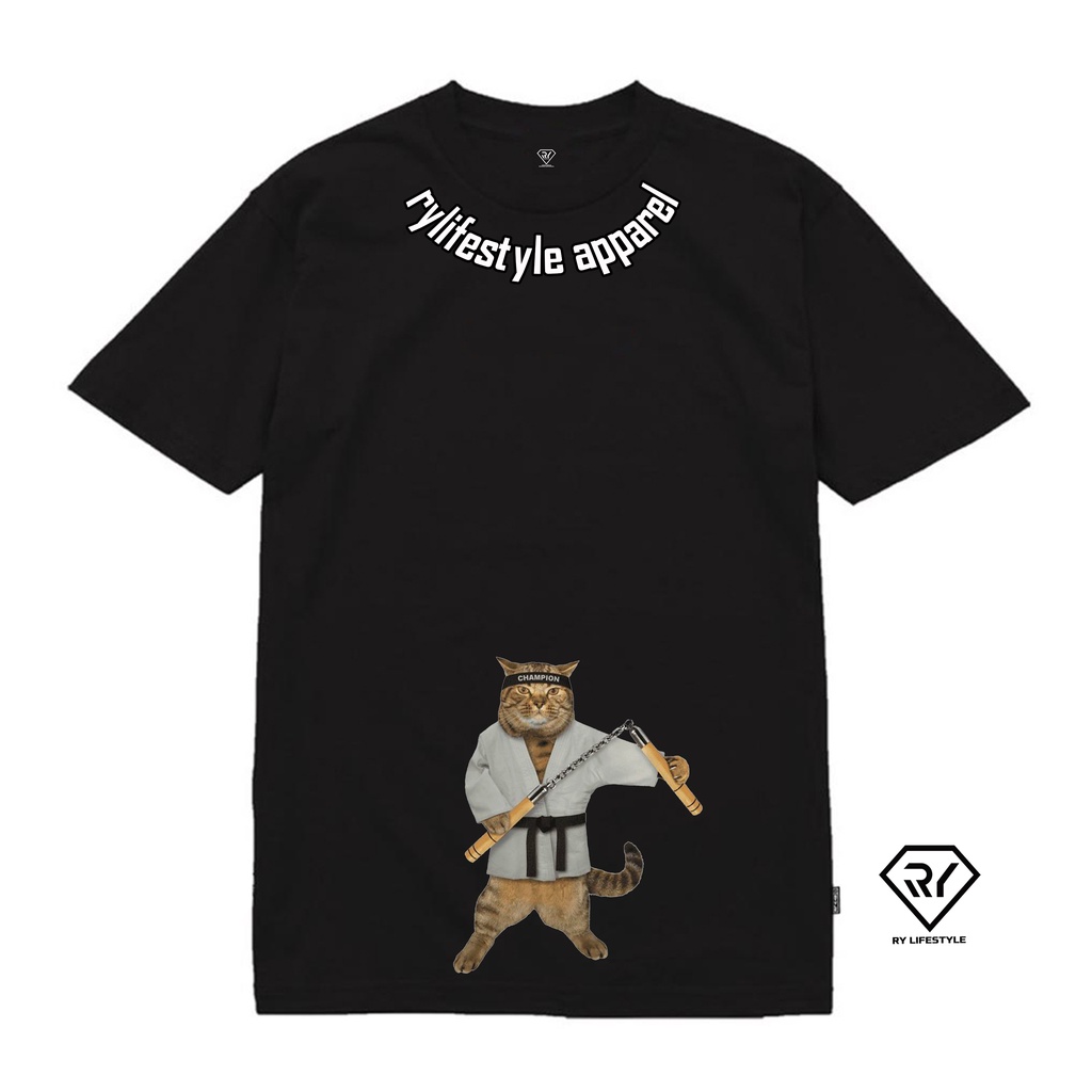 Ry Lifestyle - T-Shirt Kaos Pria Pendek Rylifestyle OrIginal Cat Champion Distro Original RYRY Kaos 