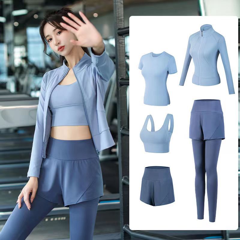 Setelan Olahraga 5 set Wanita Dryfit untuk Running Yoga Gym