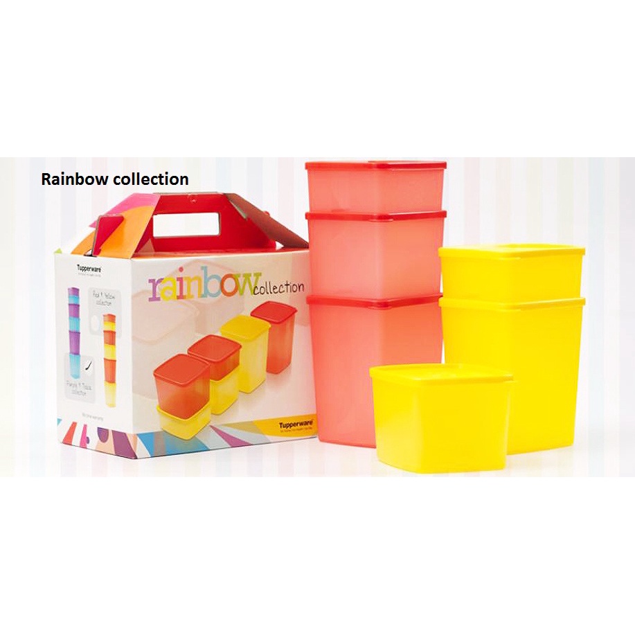 Rainbow Collection Tupperware – Merah Kuning