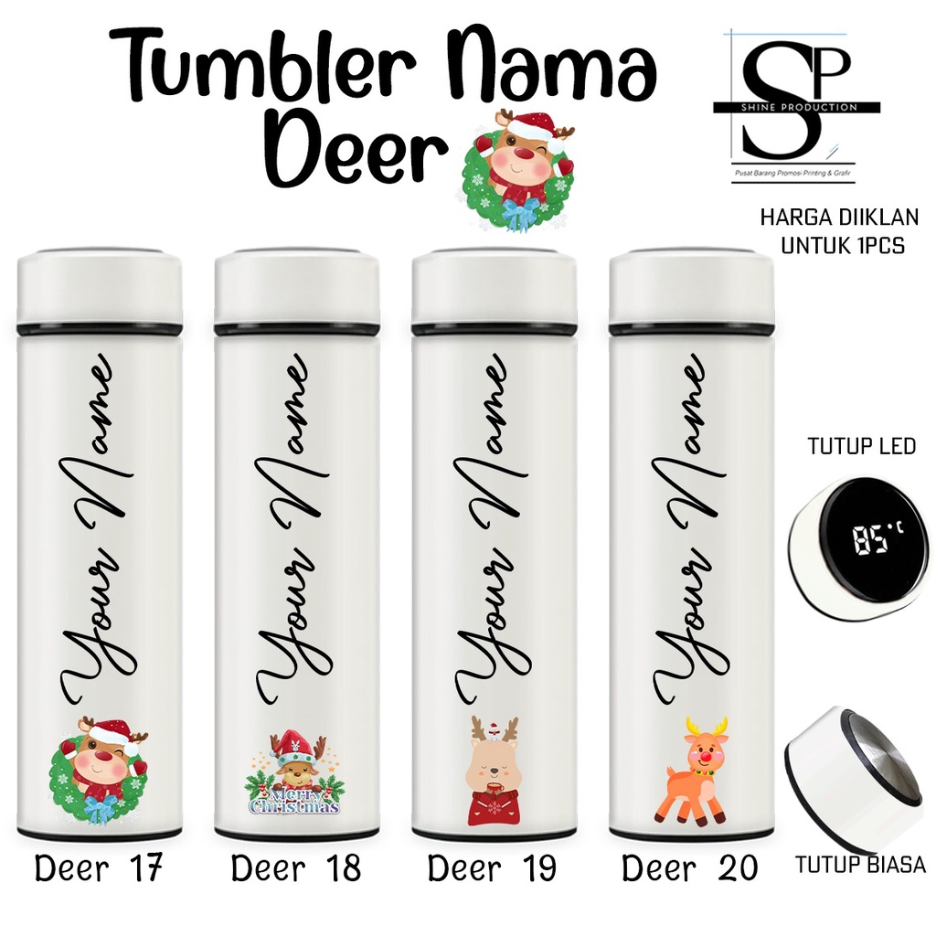 Tumbler Natal Custom Nama Stainless Steel 500 ML