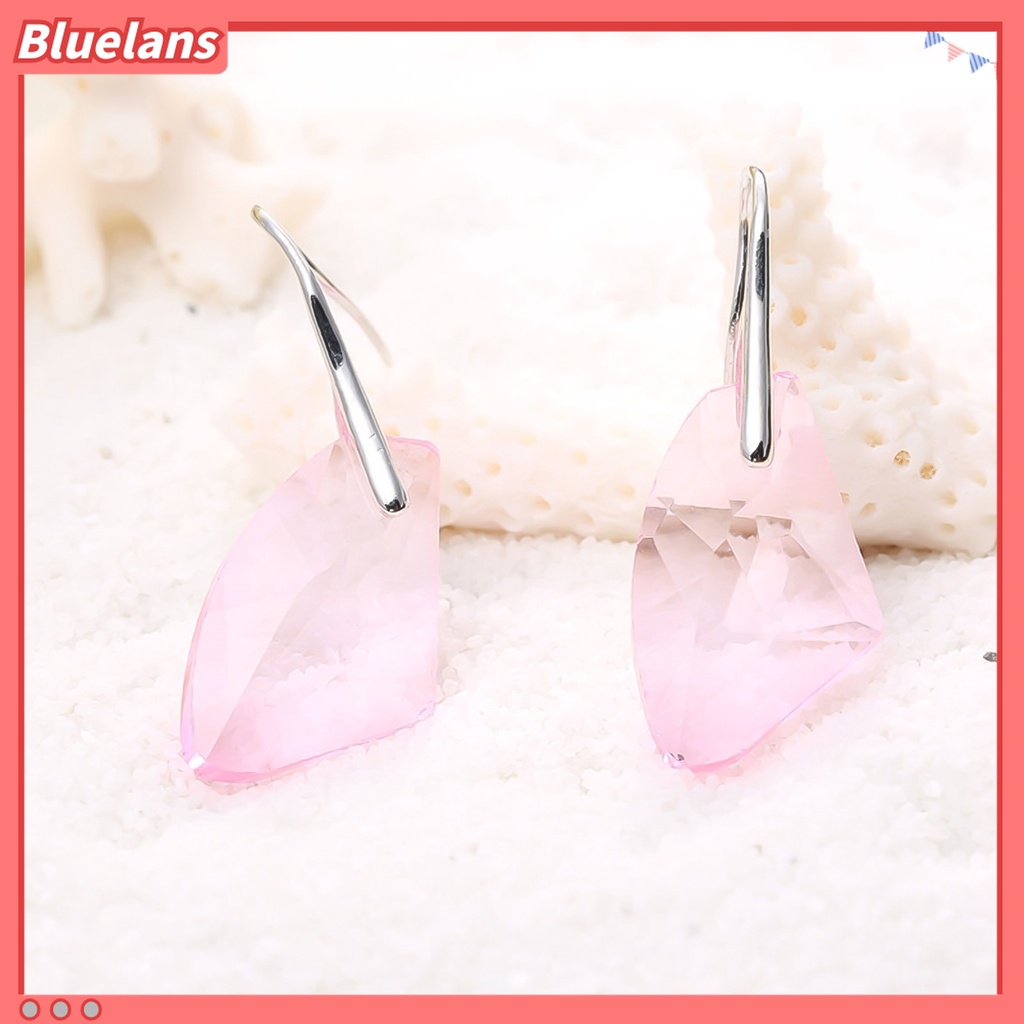 Anting Hook Juntai Berlian Imitasi Potongan Asimetris Untuk Wanita