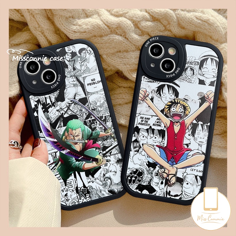 Soft Case TPU Motif Kartun Anime One Piece Luffy Sauron Untuk IPhone 11 13 12 14 Pro MAX XR 7 8 Plus 6 6s Plus 14 Plus X XS MAX SE 2020