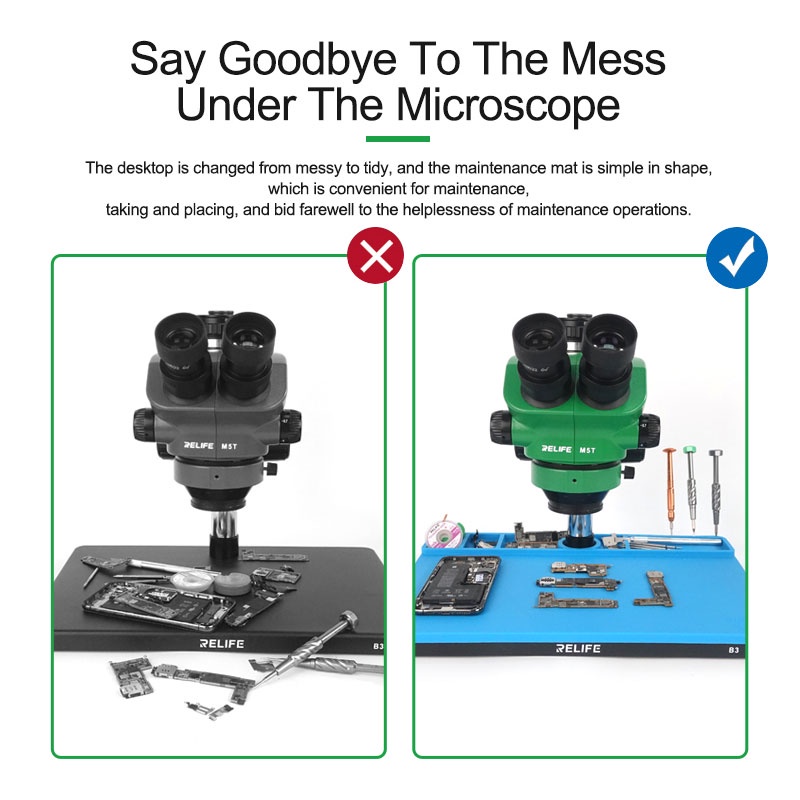 KARPET MIKROSKOP RL-004I B3 / SERVICE PAD MIKROSKOP RELIFE RL-004I B3 ANTI PANAS / KARPET SERVIS MICROSCOPE / ALAT SERVIS SERVICE HP