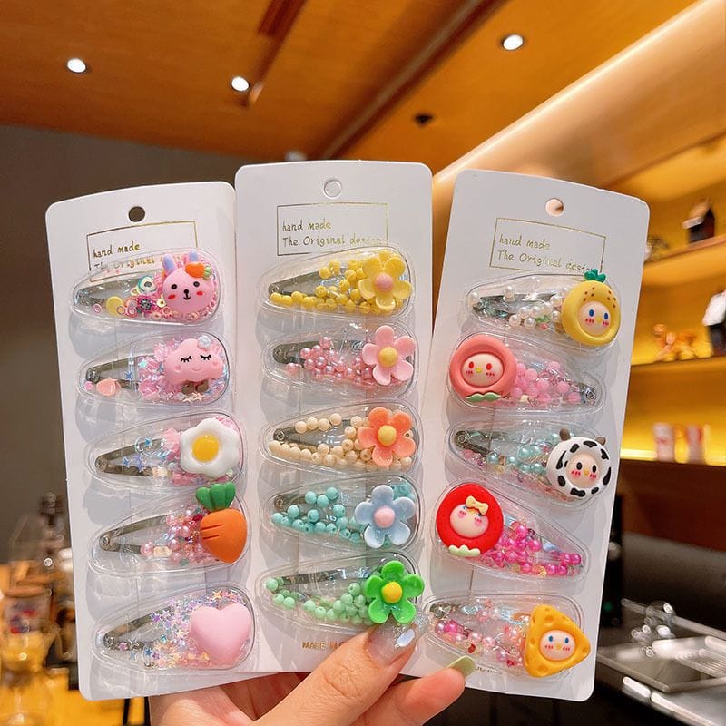 A12 JEPIT RAMBUT ANAK MOTIF KARAKTER LUCU / JEPIT RAMBUT KOREA 1 PACK ISI 5PCS