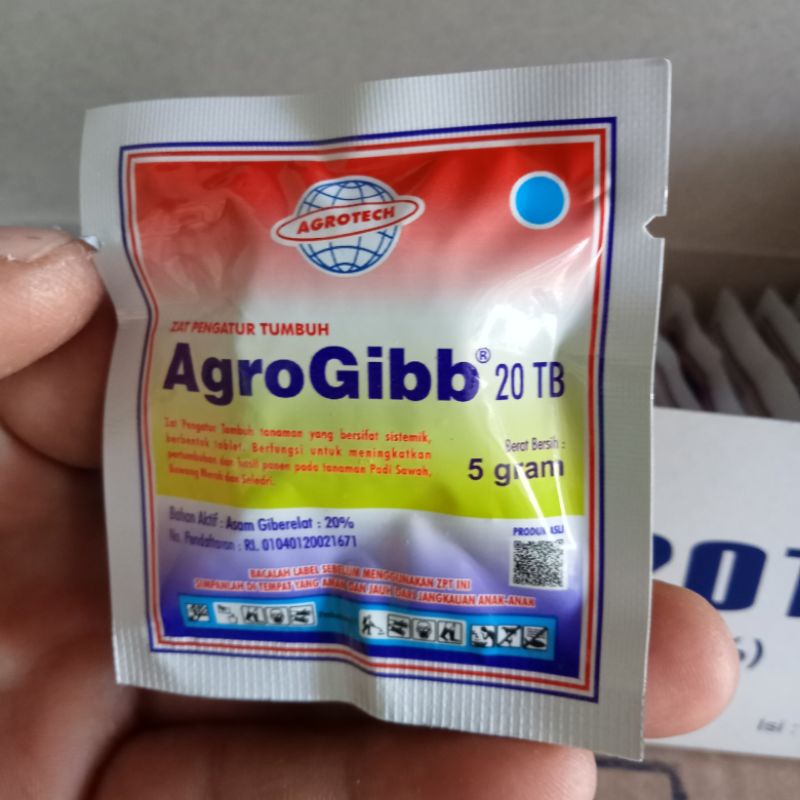 ZPT Agrogibb 20 TB 5 gram 1 tablet di campur 200 liter air untuk pembesar sayur Buah semangka Naga d