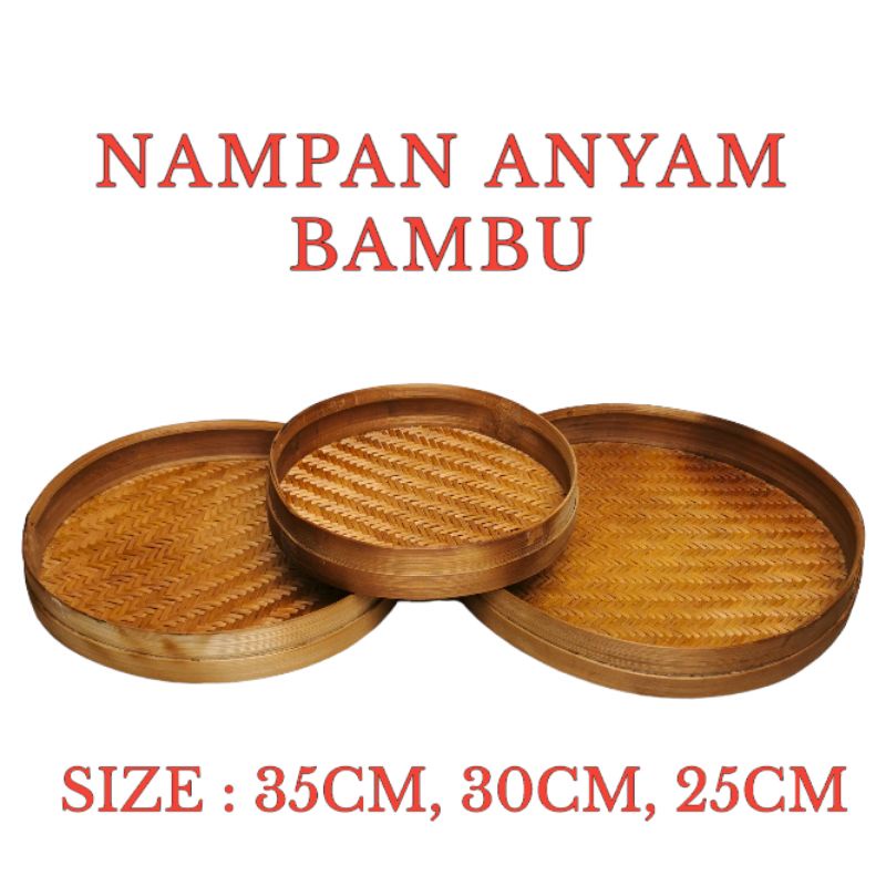 Nampan Baki Bambu Bulat