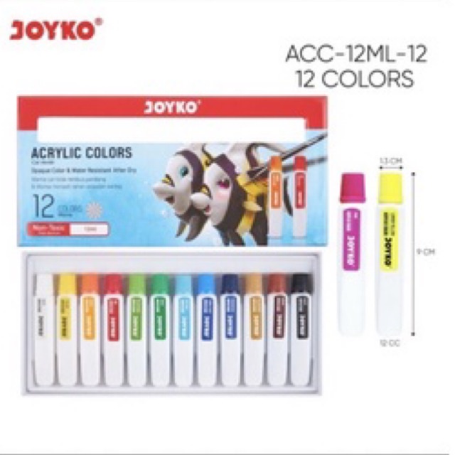 

Cat Acrylic JOYKO Acc-12ml 12warna