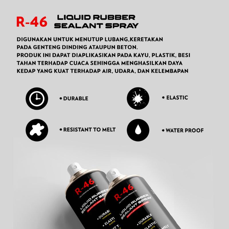 WATERPROOF SPRAY AJAIB ANTI BOCOR / SEMPROTAN ANTI BOCOR / R-46 LIQUID RUBBER SPRAY / SEALANT SPRAY / SEMPROTAN ANTI BOCOR / SEMPROTAN PELAPIS BOCOR