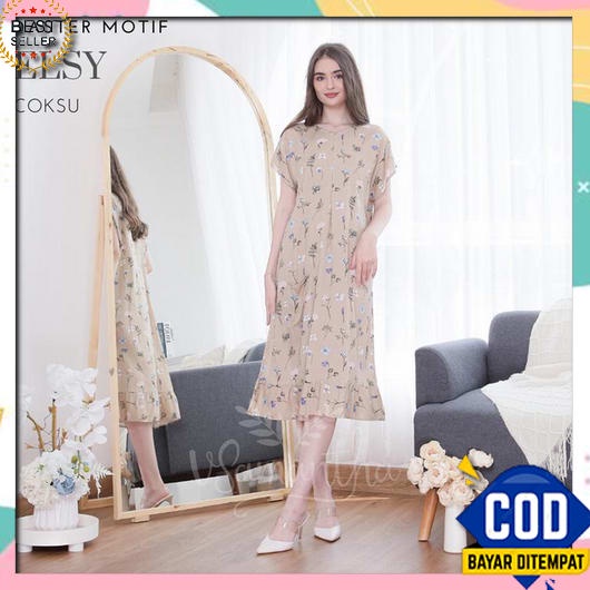 Daster Terbaru 2022 Bumil Cod Daster Midi Kekinian Jumbo Baju Ibu Hami Vsamantha - Daster Viral Ruff