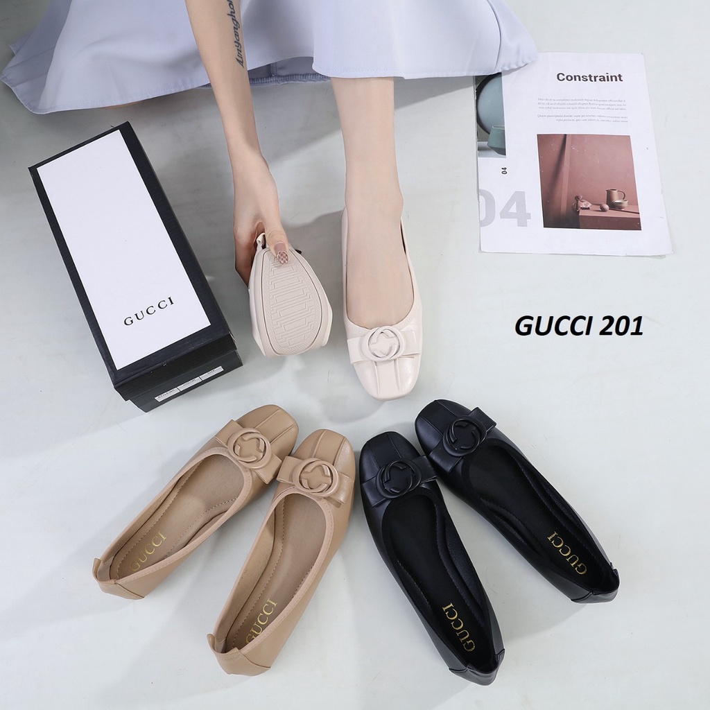 SEPATU WANITA FLAT SHOES KULIT 201