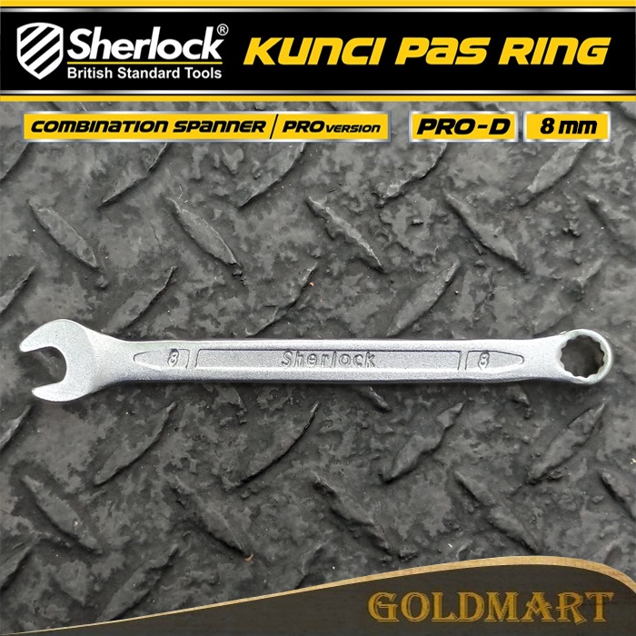 Kunci Pas Ring (Pro-D Series) uk. 8 mm Original Sherlock (1 Pcs)