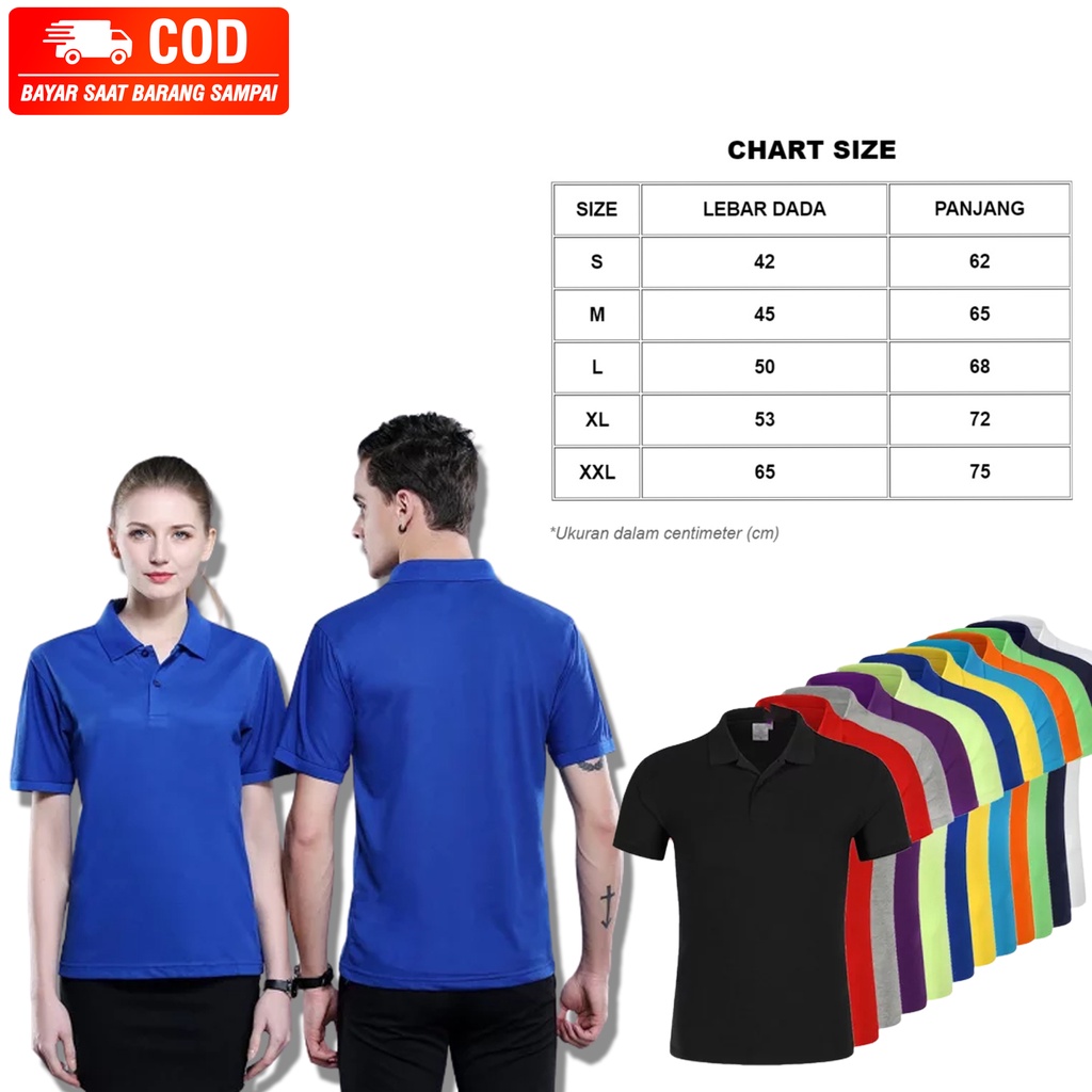 HISTORE - Baju kaos polo lengan pendek /baju kaos kerah polos / baju kaos polo biru / baju kaos kera