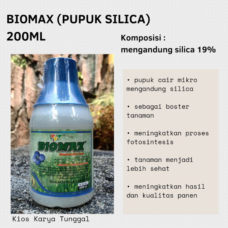 biomax pupuk silika / silica pupuk cair mikro