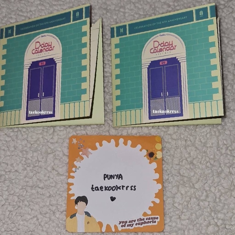 Sharing BTS Festa D-DAY CALENDAR D-4 V and Jungkook (BTS Festa D-4 Taehyung Jungkook)