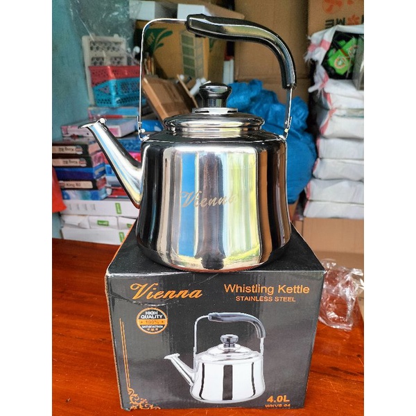 (COD) Teko Siul Stainless ORI VIENNA / Kettle Stainless 4 liter / Teko Siul Stainless Tebal