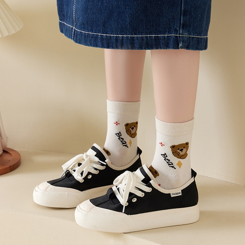 ☀ Sunly ☀ A254 Kaos Kaki Wanita Motif Fashion Korea Women Sock Import Murah