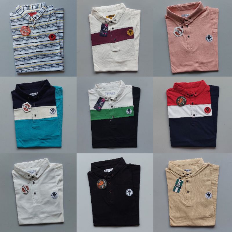 kaos polo shirt pria urgan jumbo original
