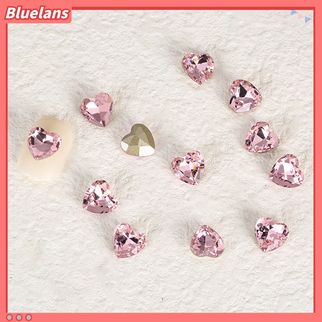 (In Stock) Kacamata Hitam Lensa Warna Warni ♡10pcs Kristal Imitasi Warna Pink Untuk Dekorasi Nail Art