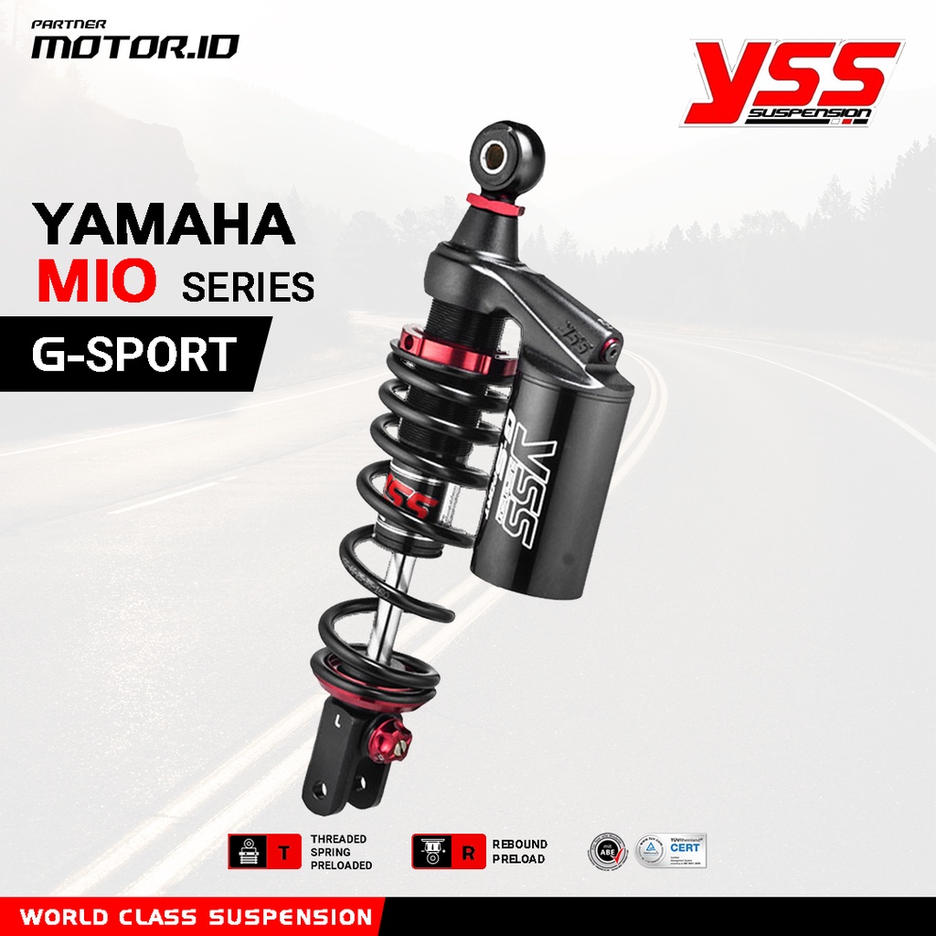 SHOCK BELAKANG YSS G-SPORT BLACK SERIES YAMAHA MIO HONDA BEAT SCOOPY